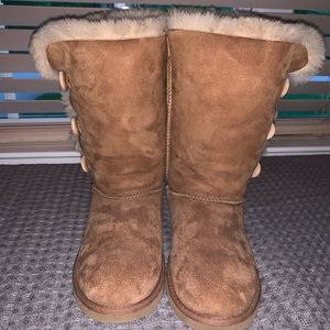 Brown suede Tall Bailey button  Uggs